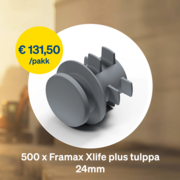 Framax Xlife plus plastplugg 24mm Framax Xlife plus plastplugg 24mm