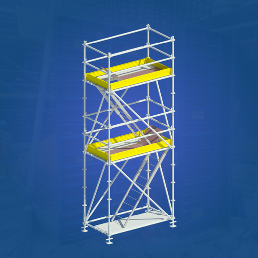 Fixed tower scaffolding 1.09 m x 2.07 m H= 4 m