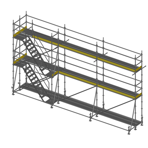 Ringlock scaffolding bundle h = 4.45m/l = 9.21m w/ stairway